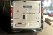 Opel Vivaro 2001–2015 гг. Задняя защита AK006 (нержавейка) фото 2