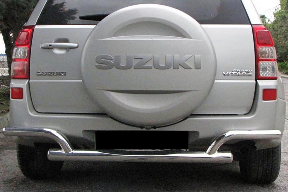 Suzuki Grand Vitara 2005-2017 гг. Задняя защита AK005-2 (нерж. сталь) Image