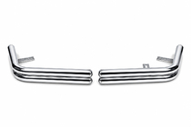 Toyota Land Cruiser Prado 120 2002-2009 гг. Задние двойные уголки AK003-2 (2 шт., нержавейка) фото 6