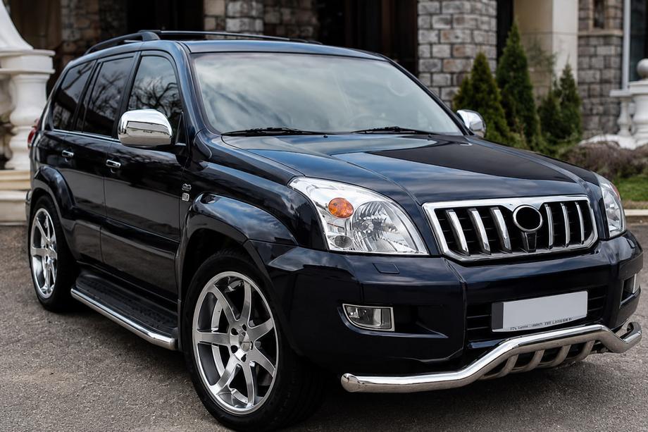 Toyota Land Cruiser Prado 120 2002-2009 гг. Передняя Дуга ST011 (Нержавейка) Image