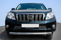Toyota Land Cruiser Prado 120 2002-2009 гг. Передняя Дуга ST008 (Нержавейка) фото 1