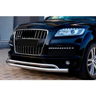 Передняя защита ST017 (нержавейка) Audi Q7 2005-2015 гг. фото 1