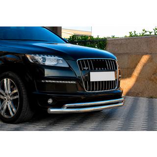 Передняя защита ST017 (нержавейка) Audi Q7 2005-2015 гг. фото 2