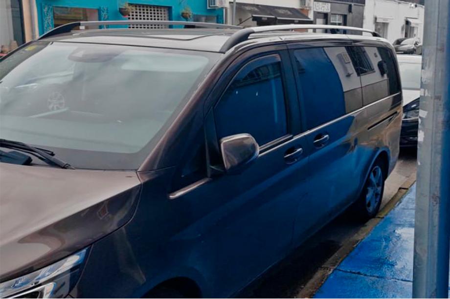 Mercedes Vito/V-class W447 2014- гг. Рейлинги Хром CAN Оригинальный Дизайн (Металлические Ножки) Фото 6