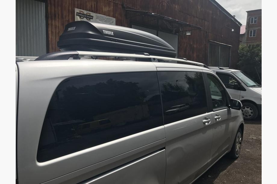 Mercedes Vito/V-class W447 2014- гг. Рейлинги Хром CAN Оригинальный Дизайн (Металлические Ножки) Фото 2