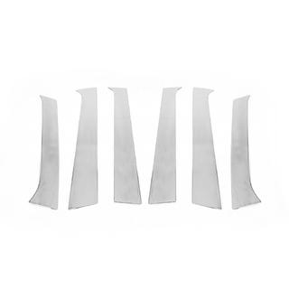 Накладки на дверные стойки из нержавеющей стали (6 шт) Hyundai Santa Fe 2 2006-2012 гг. фото 4