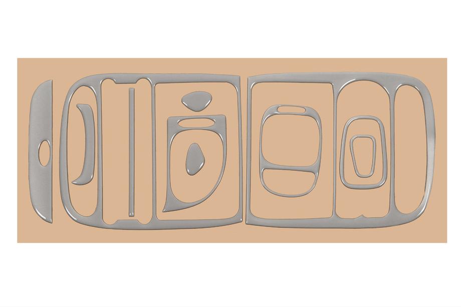Hyundai H200, H1, Starex 1998-2007 гг. Накладки на Панель Приборов Алюминий Фото 5