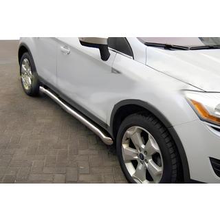 Боковые трубы (2 шт., нержавейка) Ford Kuga 2008-2013 гг. фото 1