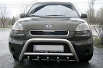 Kia Soul I 2008-2013 гг. Кенгурятник (нерж) фото 2
