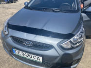 Hyundai Accent 2011-2017 гг. Дефлектор капота 2011-2017 (ANV) 2011-2014 фото 2
