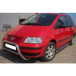 Передний кенгурятник WT005 (нержавейка) Ford Galaxy 1995-2006 гг. фото 2