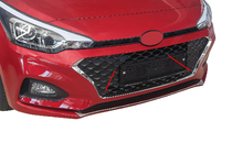 Hyundai I-20 2014-2020 гг. Окантовка решетки радиатора 2018-2020 (3 шт, нерж сталь) фото 1