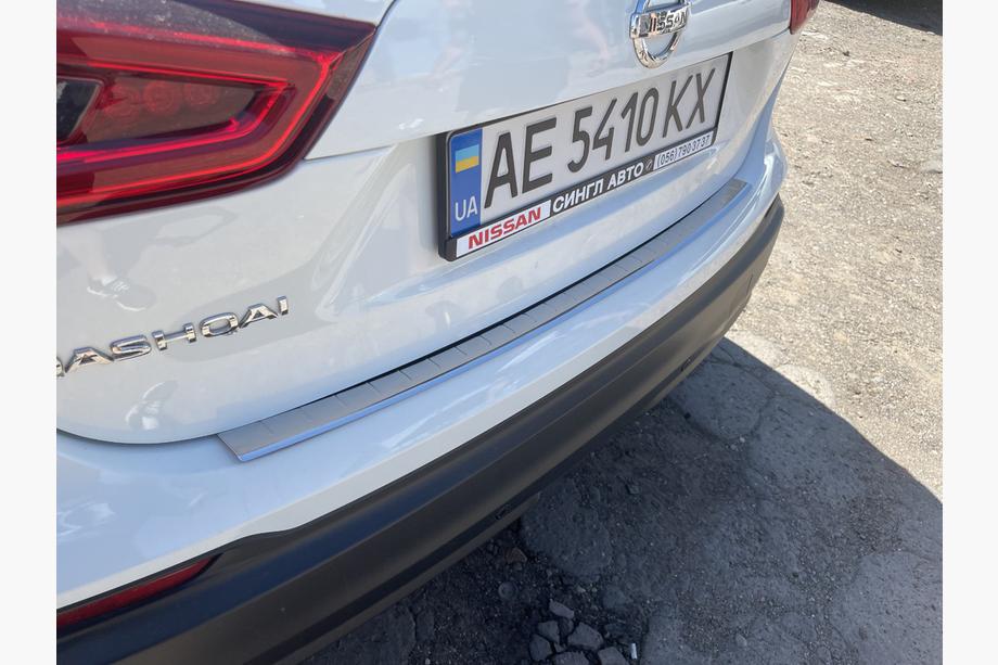 Nissan Qashqai 2014-2021 гг. Накладка на задний бампер OmsaLine (2017-2021, нержавейка) Фото 1