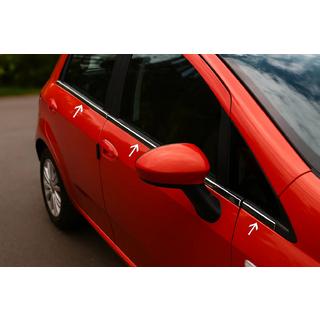 Nissan Micra Окантовка стекол (6 шт, нерж)