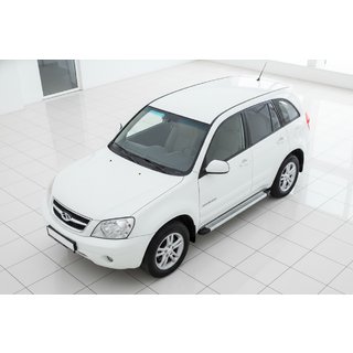 Боковые Подножки Maya V2 (2 шт., Алюминий) Chery Tiggo 3 2005- гг. фото 1