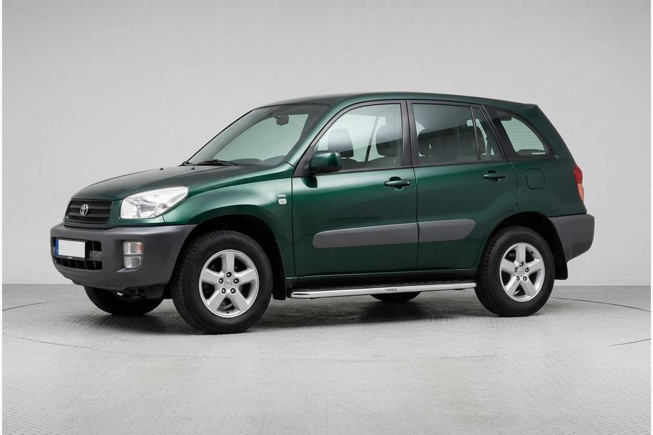 Toyota Rav 4 2001-2005 гг. Боковые Подножки Maydos V1 (2 шт., Алюминий и Нержавейка) Image