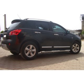 Боковые трубы (2 шт., нержавейка) Nissan Qashqai 2007-2010 гг. фото 2