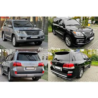 Комплект обвеса рестайлинг авто 2008-2012 на 2012-2016 F-Sport Lexus LX570/450d 2008-2022 гг. фото 3