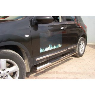 Боковые трубы (2 шт., нержавейка) Nissan Qashqai 2010-2014 гг. фото 1
