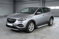 Opel Grandland X 2017- гг. Боковые Подножки Maya V2 (2 шт., Алюминий) фото 1