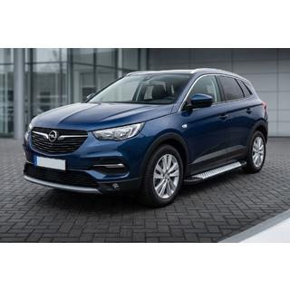 Боковые Подножки Allmond Grey (2 шт, Алюминий) Opel Grandland X 2017- гг. фото 1