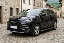 Opel Grandland X 2017- гг. Боковые Подножки Allmond Black (2 шт, Алюминий) фото 1