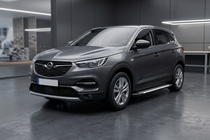 Opel Grandland X 2017- гг. Боковые пороги Line (2 шт, алюминий) фото 1