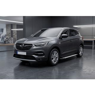 Боковые пороги Line (2 шт, алюминий) Opel Grandland X 2017- гг. фото 1