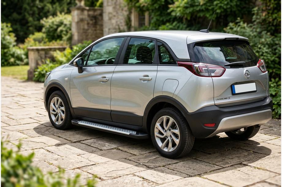 Opel Crossland X 2017-2024 гг. Боковые пороги Allmond Grey (2 шт., алюминий) Фото 1