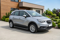 Opel Crossland X 2017-2024 гг. Боковые Подножки Allmond Black (2 шт., Алюминий) фото 1