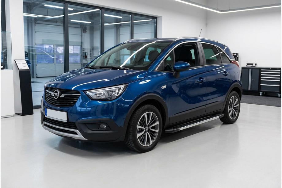 Opel Crossland X 2017-2024 гг. Боковые пороги RedLine V1 (2 шт., алюминий) Image