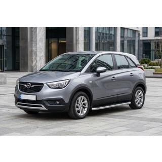 Боковые Подножки Maydos V1 (2 шт., Алюминий и Нержавейка) Opel Crossland X 2017-2024 гг. фото 1