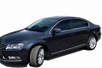 Volkswagen Passat B7 2012-2015 гг. Ветровики с хромированным молдингом SD (4 шт, EU, HIC) фото 9