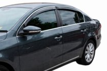 Volkswagen Passat B7 2012-2015 гг. Ветровики с хромированным молдингом SD (4 шт, EU, HIC) фото 10