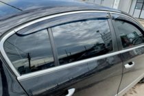 Volkswagen Passat B7 2012-2015 гг. Ветровики с хромированным молдингом SD (4 шт, EU, HIC) фото 2