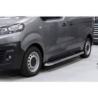 Боковые Подножки Maydos V1 (2 шт., Алюминий и Нержавейка) Peugeot Expert 2017- гг. фото 1