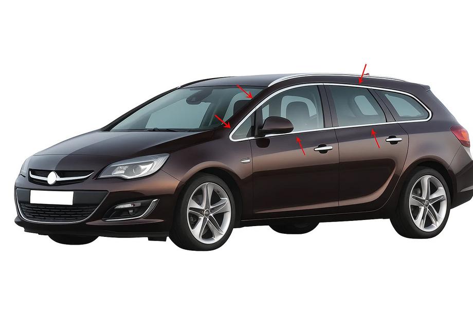 Полный комплект молдингов на окна нержавейка (Sport Tourer, 12 шт.) Image