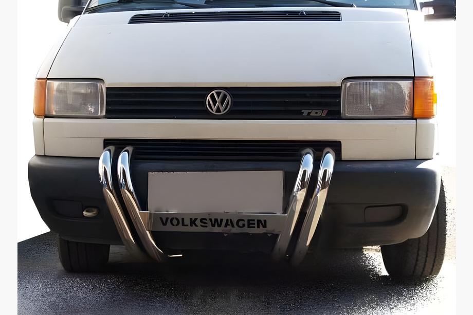 Volkswagen T4 Caravelle/Multivan 1990–2003 гг. Кенгурятник ST006 (нержавейка) Image