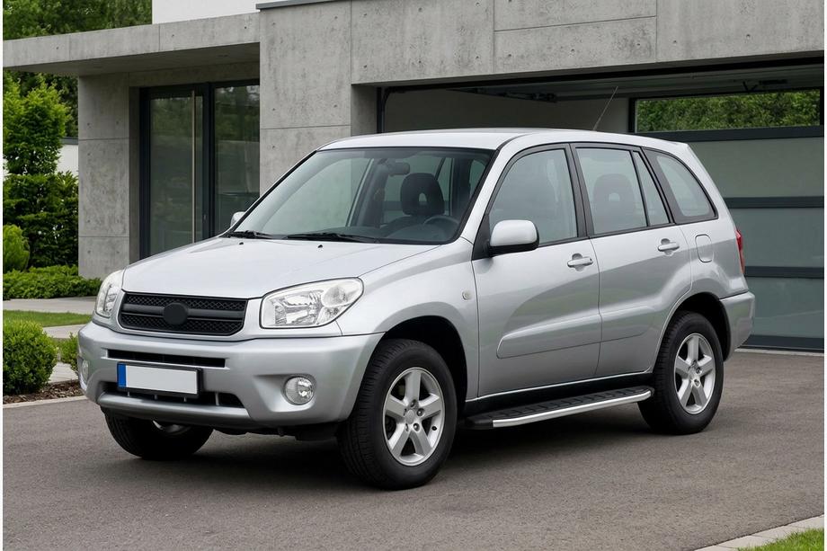 Toyota Rav 4 2001-2005 гг. Боковые Подножки Fullmond (2 шт., Алюминий) Image