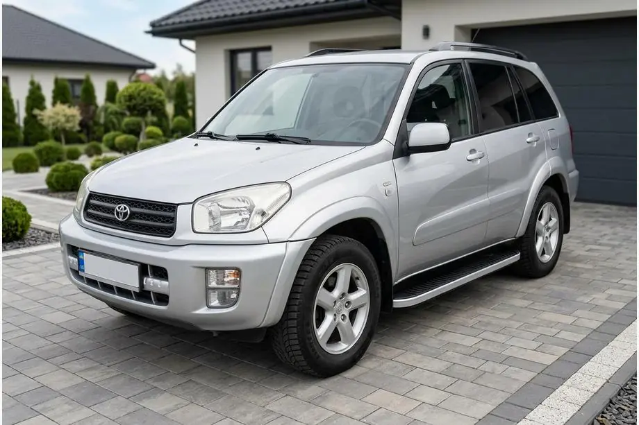 Toyota Rav 4 2001-2005 гг. Боковые Подножки Tayga (2 шт., Алюминий) Image