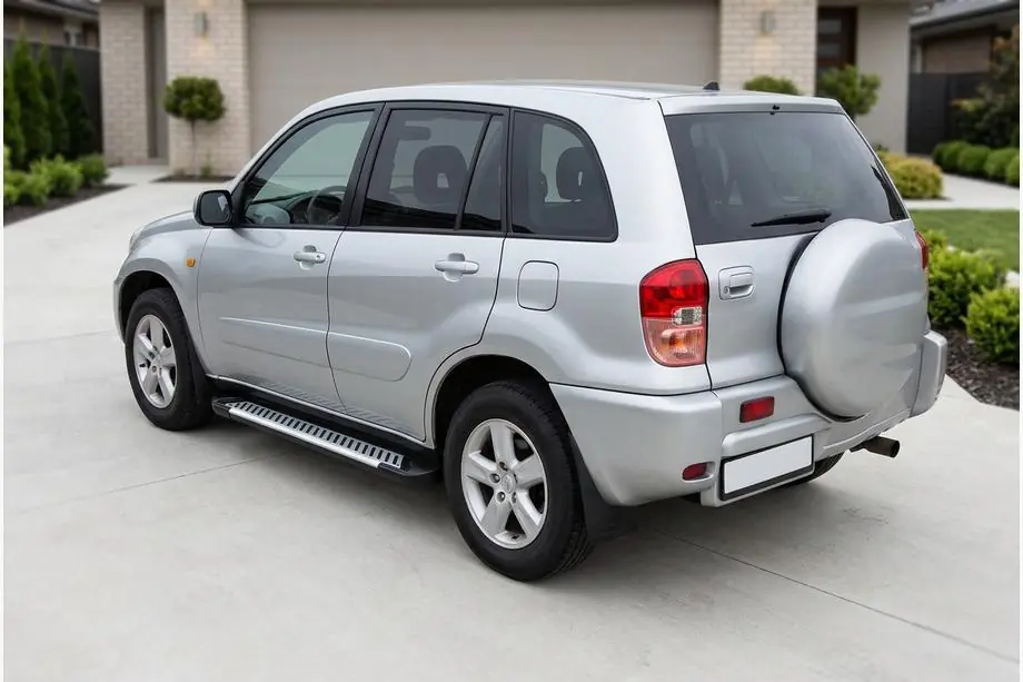 Toyota Rav 4 2001-2005 гг. Боковые Подножки Line (2 шт., Алюминий) Image