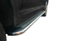 Ford Ranger 2011–2022 гг. Боковые Подножки Maydos V2 (2 шт., Алюминий и Нержавейка) фото 1