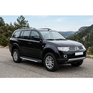 Боковые Подножки Maya V1 (2 шт., Алюминий) Mitsubishi Pajero Sport 2008-2015 гг. фото 1