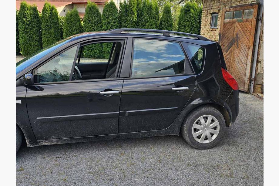 Renault Scenic/Grand 2003-2009 гг. Черные Рейлинги (2 шт) Короткая База Фото 16