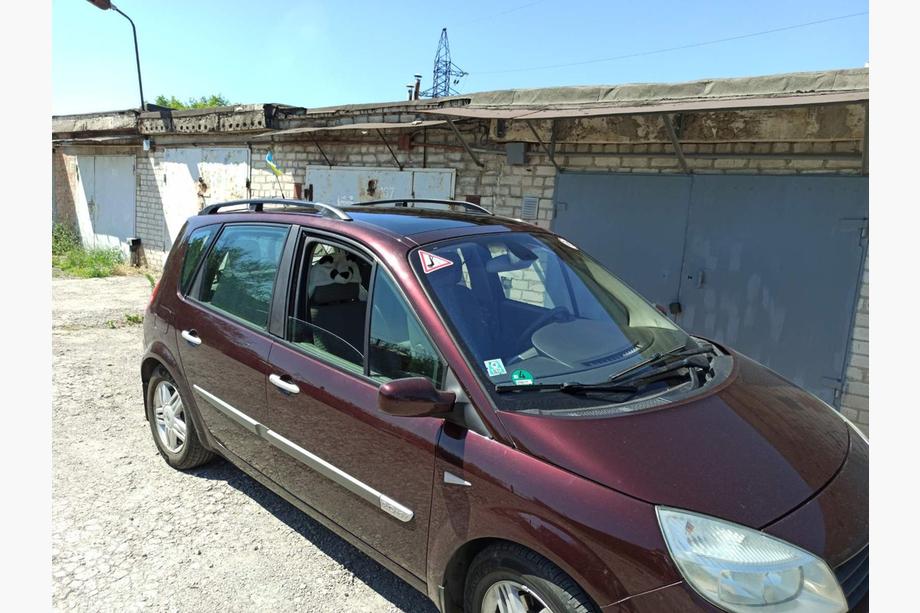 Renault Scenic/Grand 2003-2009 гг. Черные Рейлинги (2 шт) Короткая База Фото 7