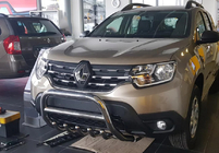 Dacia Duster 2018-2024 гг. Защита переднего бампера без надписи WT003 (нержавейка) фото 12