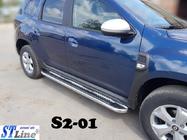 Dacia Duster 2018-2024 гг. Боковые Подножки Premium (2 шт., Нержавейка) фото 3