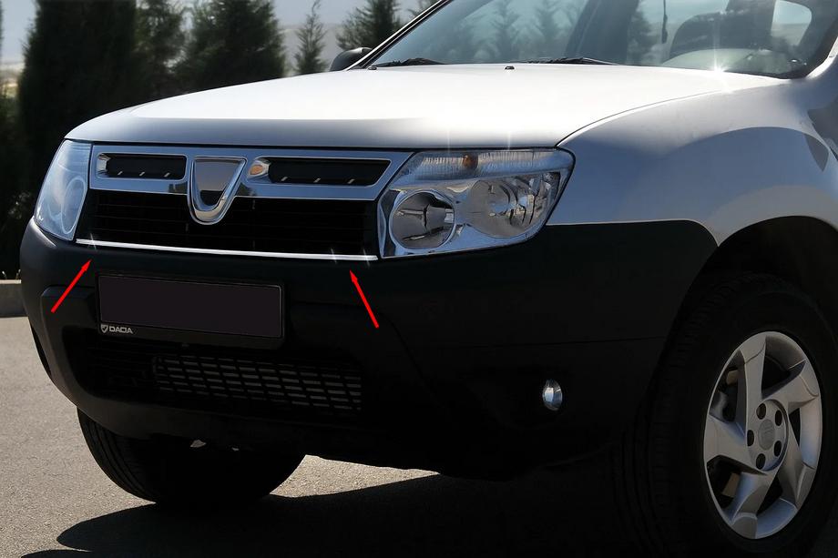 Renault Duster 2008–2017 гг. Накладки на решетку радиатора из нержавеющей стали Image