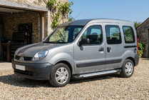Renault Kangoo 1998-2008 гг. Боковые Подножки Allmond Grey (2 шт., Алюминий) фото 1