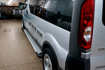 Renault Trafic 2001–2015 гг. Боковые пороги X5-тип (2 шт, алюминий) фото 4